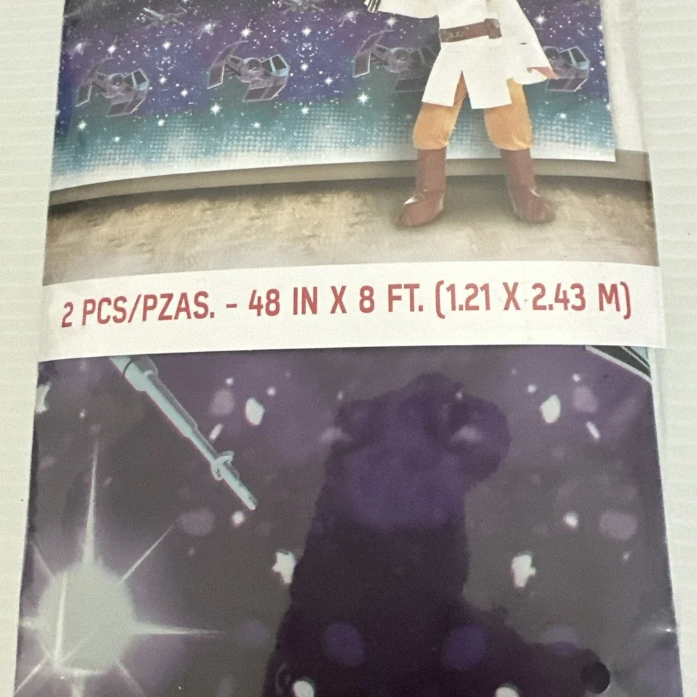 Disney STAR WARS Photo Backdrop 8 FT Long NEW Sealed Package Birthday Party 2pc